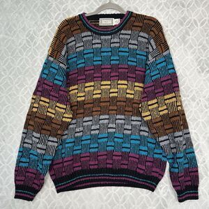 Colorful Geometric Pattern Men's Sweater